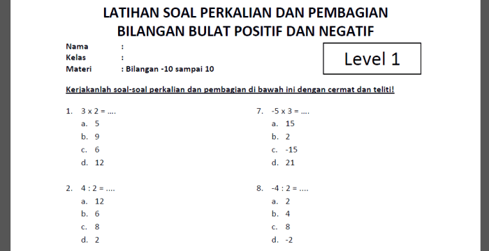 Bilangan bulat antara negatif 5 dan 3 adalah