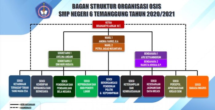 osis struktur organisasi administrasi