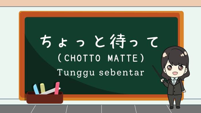 chotto matte kudasai artinya