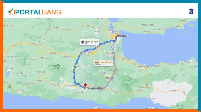 blitar ke surabaya berapa jam terbaru