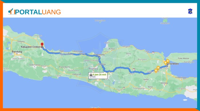 jakarta cirebon berapa kilometer terbaru