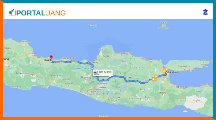 tegal cirebon berapa jam terbaru