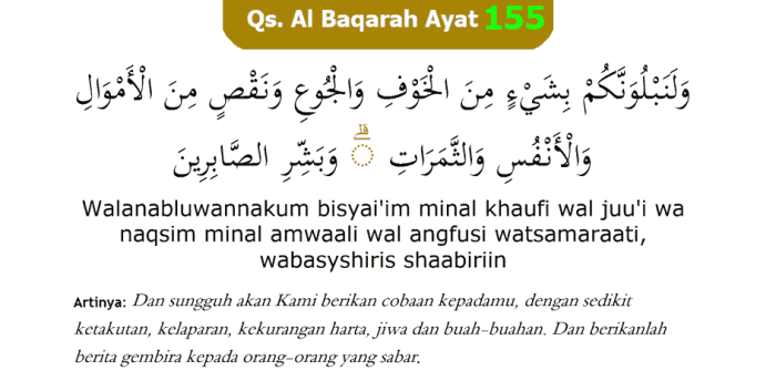 qs al baqarah ayat 155 157 terbaru