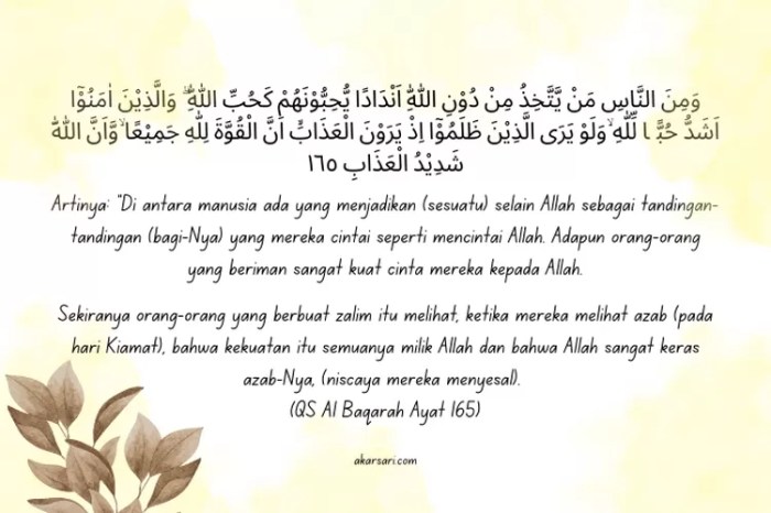 al baqarah 165 dan artinya terbaru