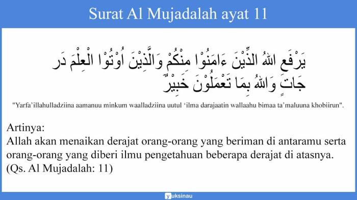 al mujadilah ayat 11 latin