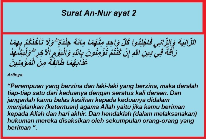 arti perkata surat annur ayat 2