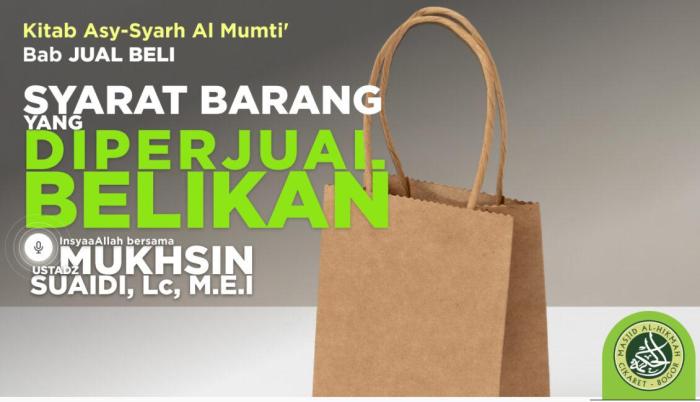 syarat barang yang diakadkan terbaru