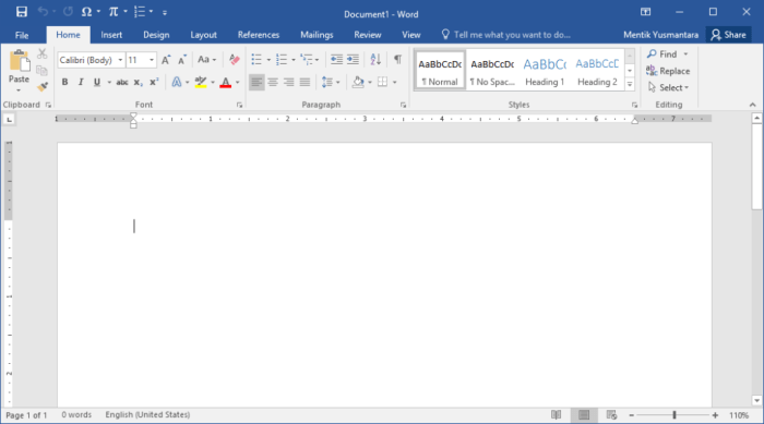 tampilan microsoft word 2007 terbaru