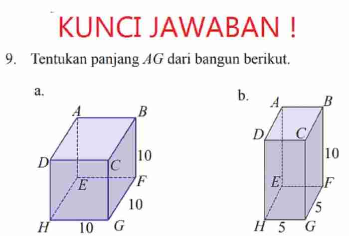 tentukan panjang ag dari bangun berikut