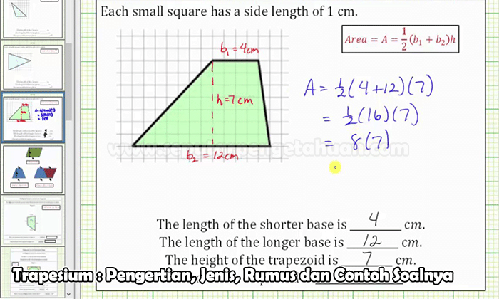 jenis jenis trapesium beserta gambarnya