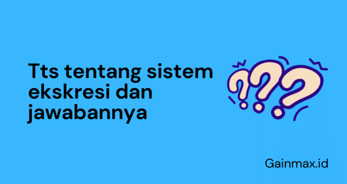 Tts tentang sistem ekskresi dan jawabannya