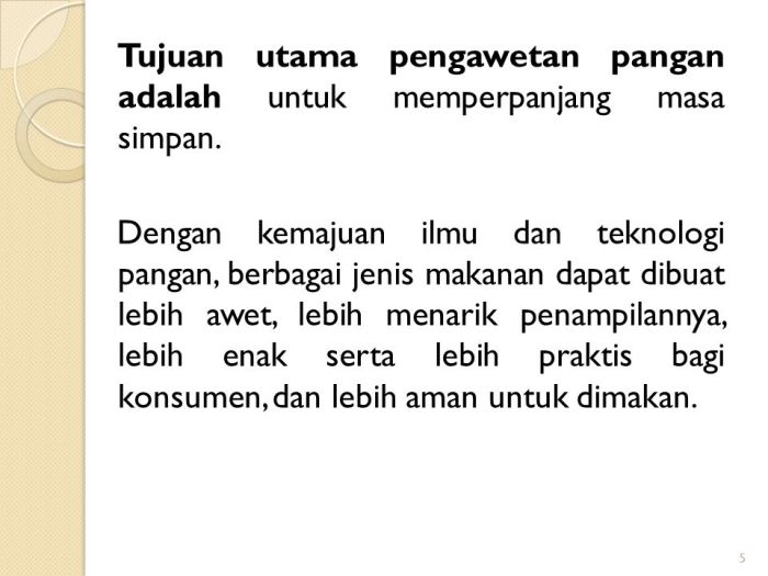 tujuan utama pengawetan pangan adalah terbaru