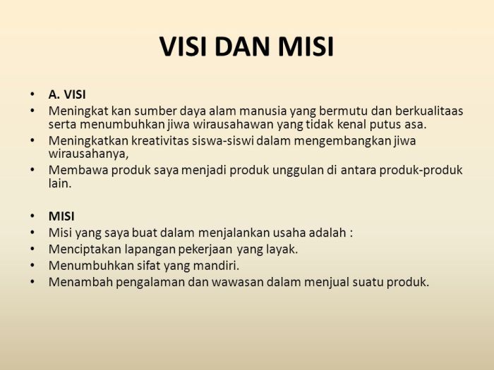 visi misi proposal usaha