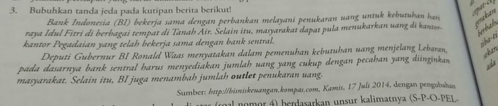 Berilah tanda jeda pada bait puisi tersebut