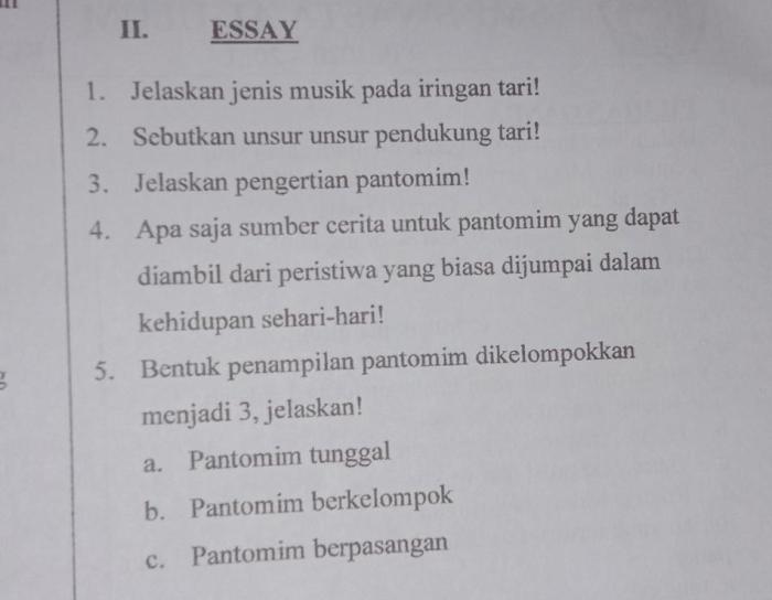 berikut aspek dari pantomim kecuali terbaru