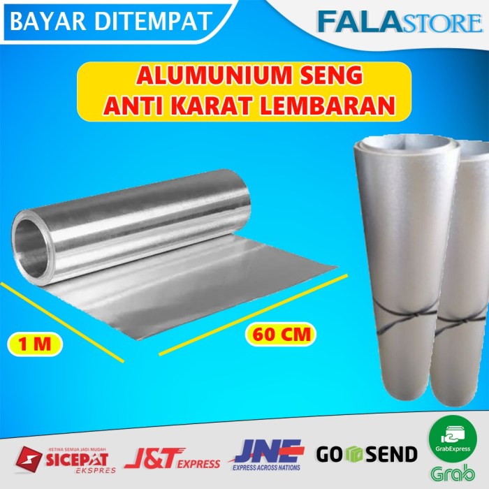 aluminium seng plat lembaran meter shopee alumunium 2mm 3mm karaya