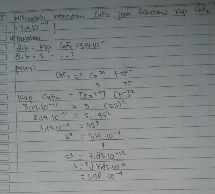 calculate solubility caf2 homeworklib naf