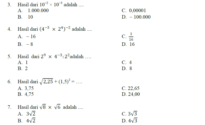 soal eksponensial kelas