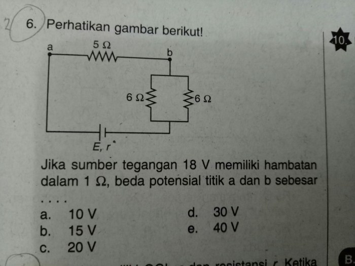 contoh soal kuat arus listrik kelas 9