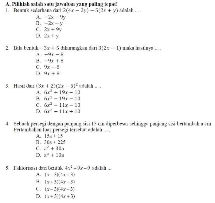 soal matematika kls 3 semester 1