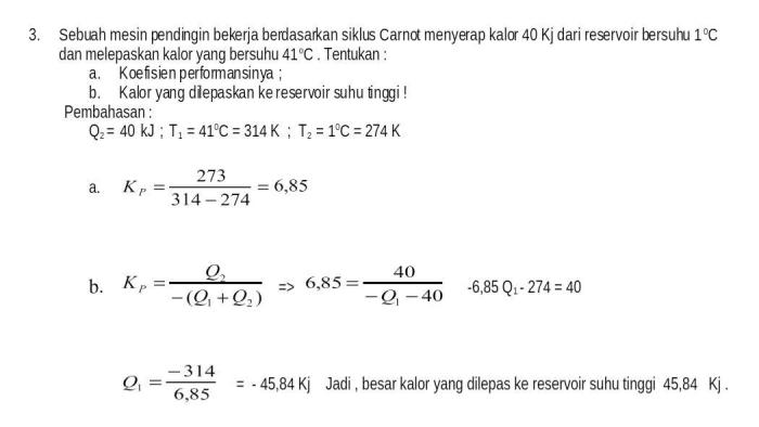 contoh soal mesin pendingin terbaru