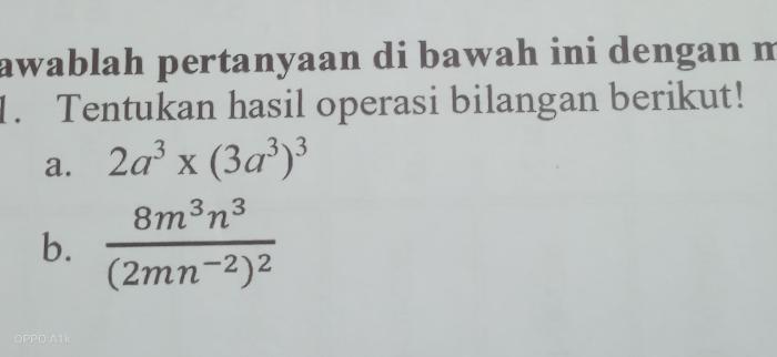 Tentukan hasil operasi bentuk akar berikut