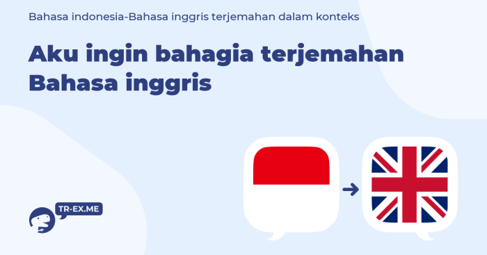 aku ingin bahagia bahasa inggris