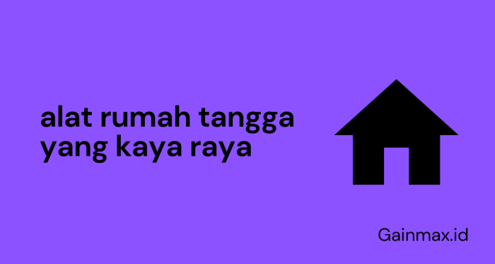 alat rumah tangga yang kaya raya