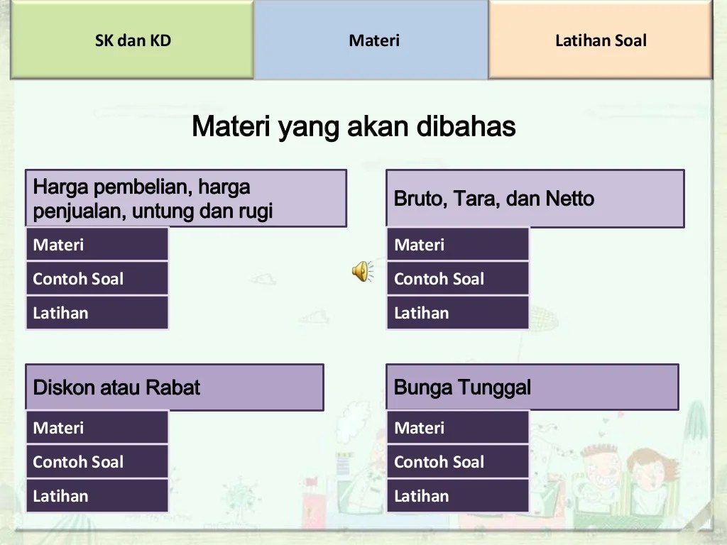 rangkuman aritmatika sosial kelas 7 terbaru