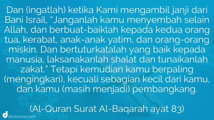 al baqarah 83 arti perkata