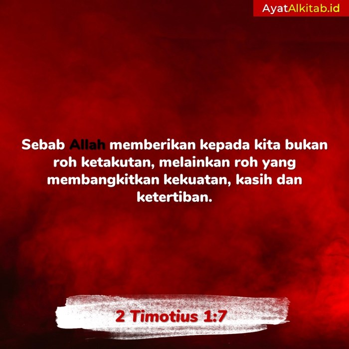 renungan 2 timotius 1 ayat 7 terbaru