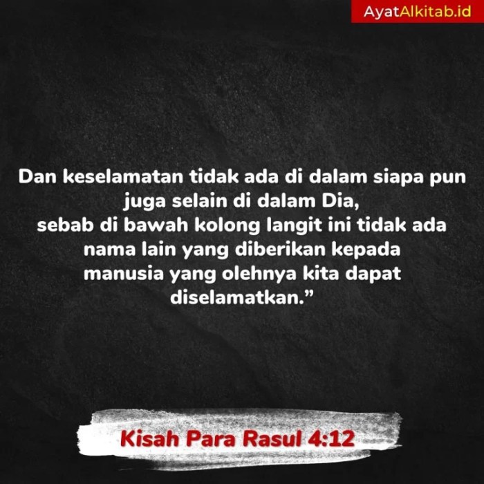 kisah para rasul 4 ayat 12 terbaru