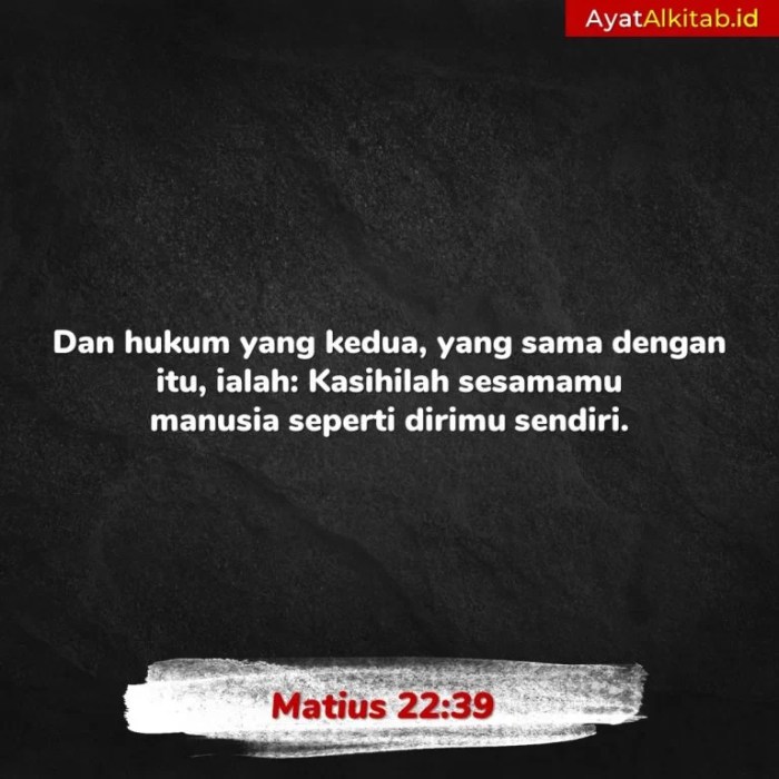 matius 22 ayat 37 sampai 40