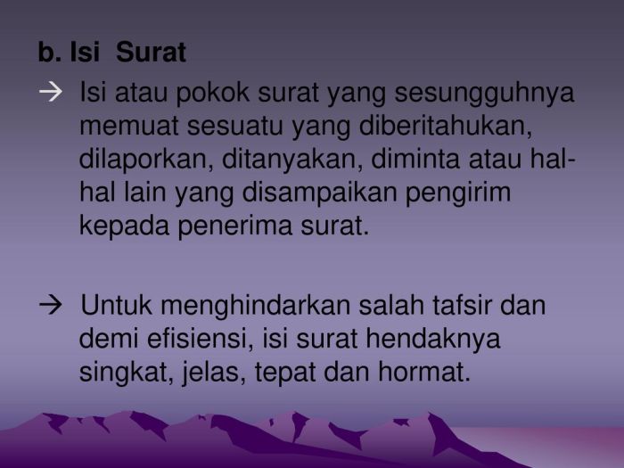 surat penerima pengirim