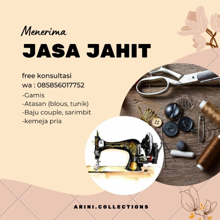 contoh iklan jasa menjahit terbaru