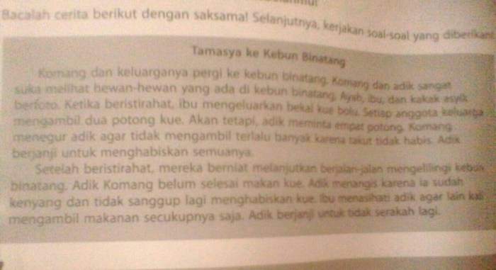 bagaimana pendapatmu tentang sikap adik