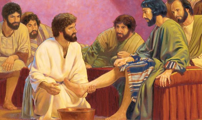 yesus membasuh kaki murid muridnya terbaru