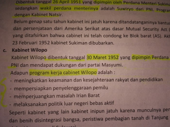 program kerja kabinet wilopo adalah terbaru