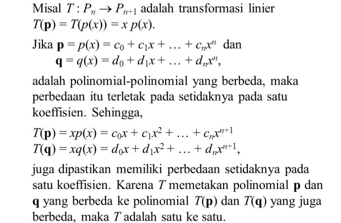 contoh soal transformasi linear terbaru