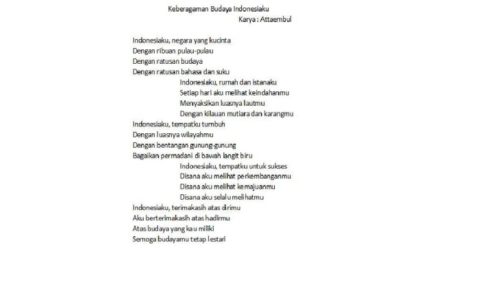 puisi tentang budaya indonesia