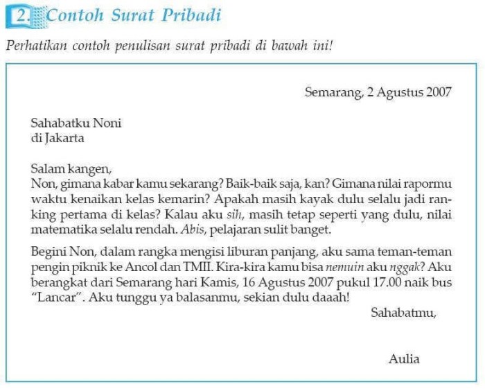 surat untuk sahabat bahasa inggris