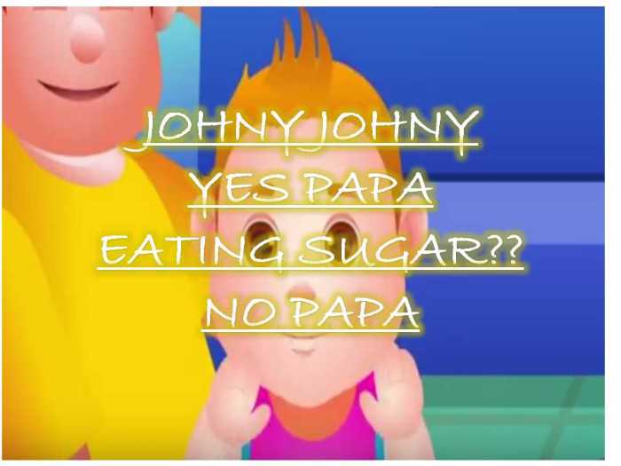 lirik lagu johny johny yes papa