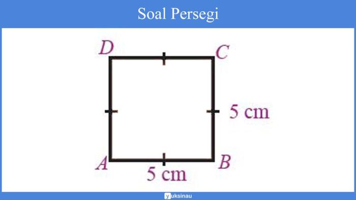 contoh soal keliling persegi kelas 4 sd terbaru