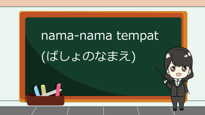 nama nama tempat dalam bahasa jepang terbaru