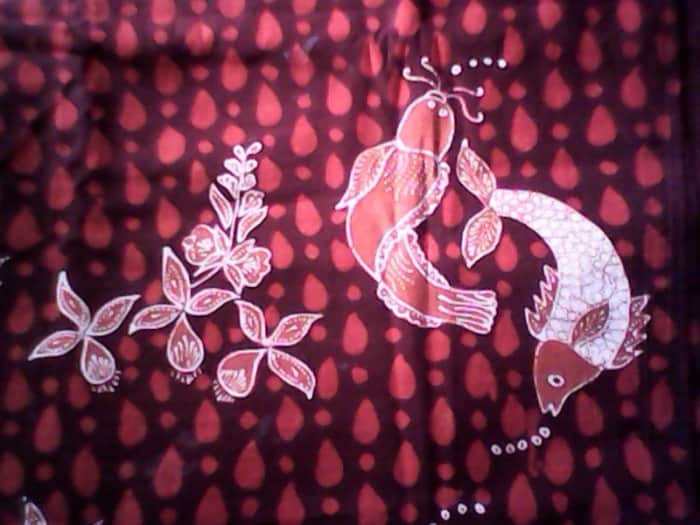 sketsa batik bandeng lele