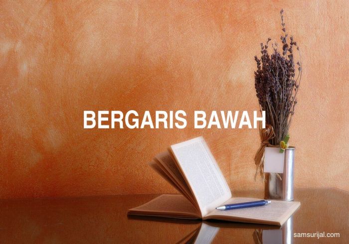 arti dari kata yang bergaris bawah adalah