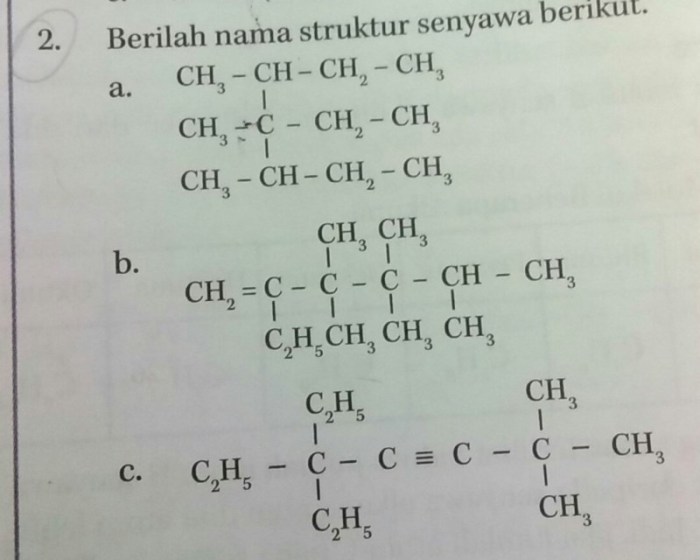 berilah nama senyawa berikut terbaru