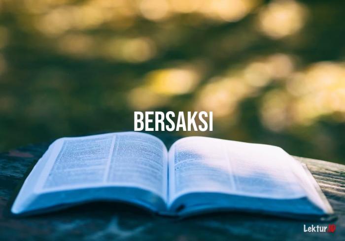 arti kata bersaksi dalam alkitab