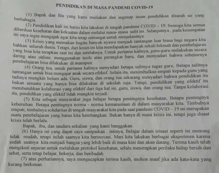 pidato teks kedisiplinan soal siswa kisi