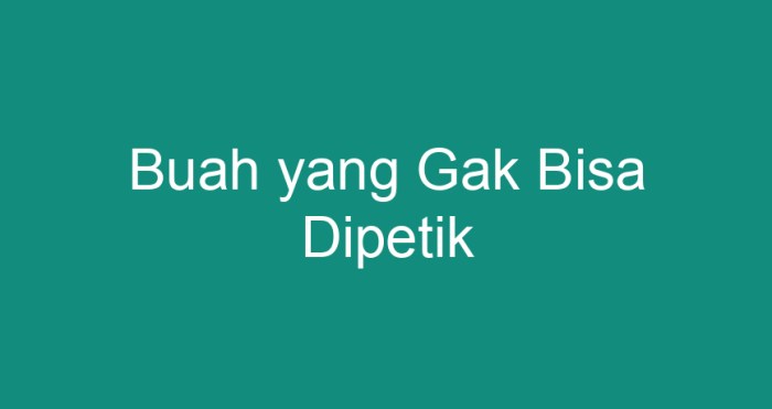 buah yang gak bisa dipetik terbaru